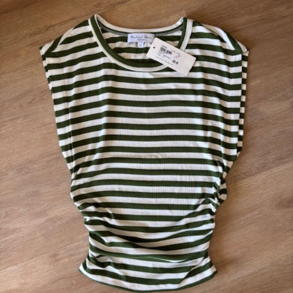 NWT Michael Stars Striped Crewneck, XS